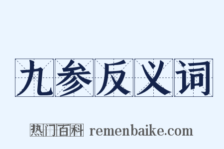 九参反义词是什么意思的图片